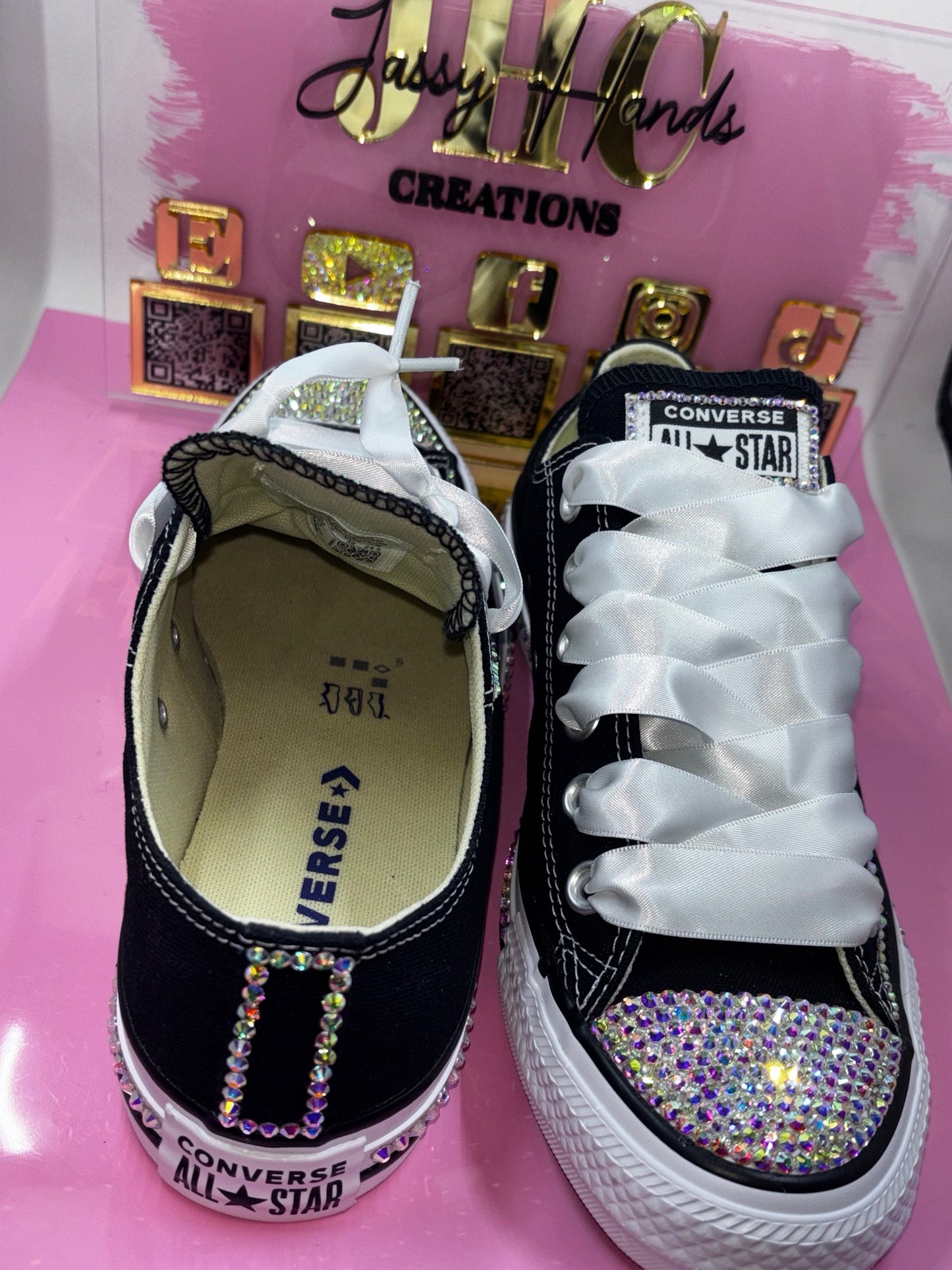 Elegant Crystal Bling Converse