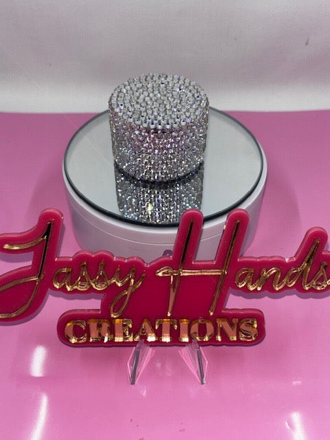 Hand Rhinestoned Ring Box/ Jewelry Box