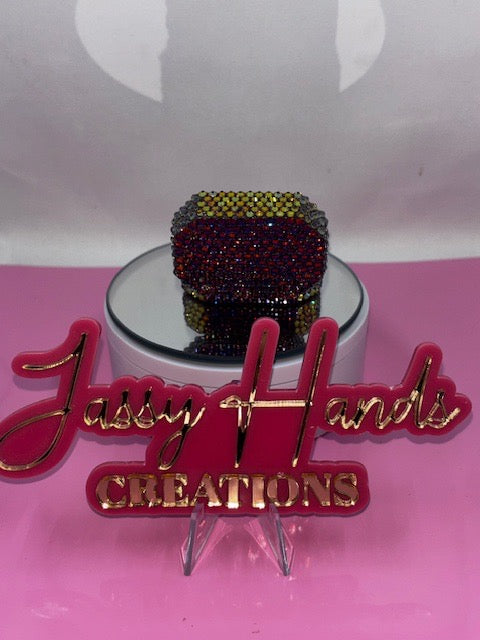Hand Rhinestoned Ring Box/ Jewelry Box
