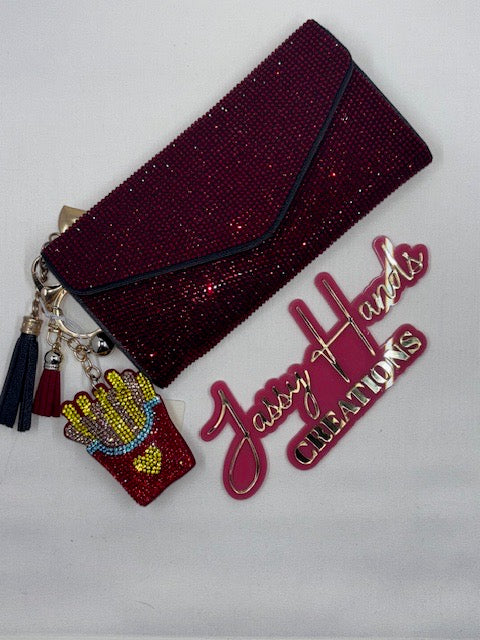 Elegant Blinged Black Wallet