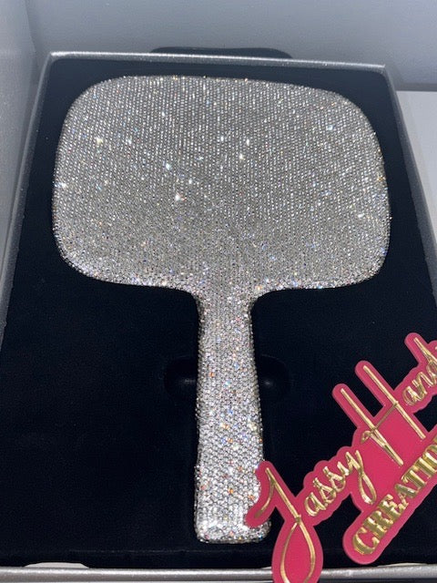 Elegant Magnification 5x Bling Hand Mirror