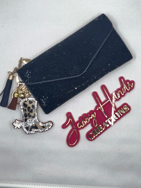 Elegant Blinged Black Wallet